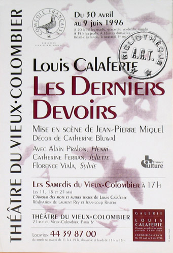 l'affiche originale: Les Derniers devoirs