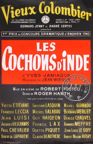 l'affiche originale: Les Cochons d'Inde