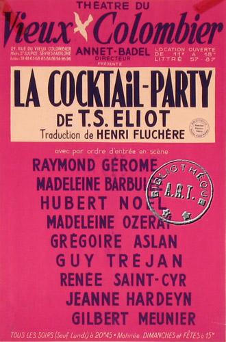 l'affiche originale: La Cocktail-Party