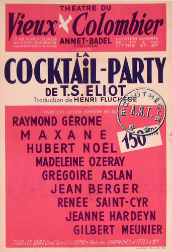 l'affiche originale: La Cocktail-Party