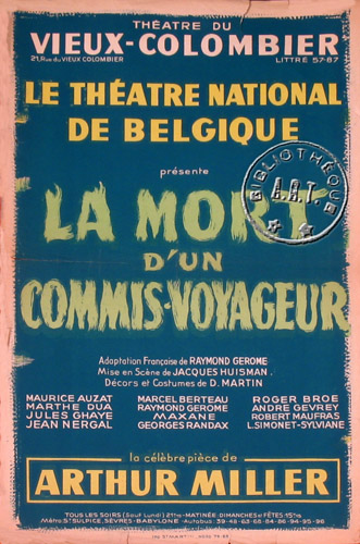 l'affiche originale: Mort d'un commis voyageur
