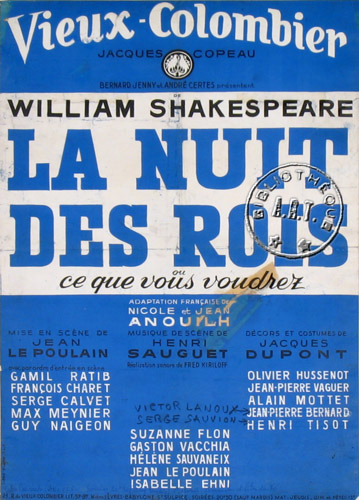l'affiche originale: La Nuit des rois