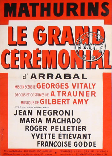 l'affiche originale: Le Grand cérémonial