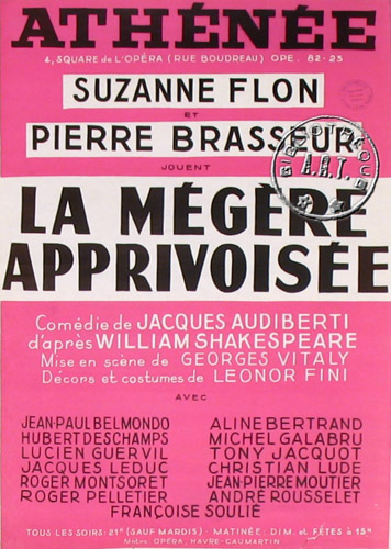 l'affiche originale: La Mégère apprivoisée