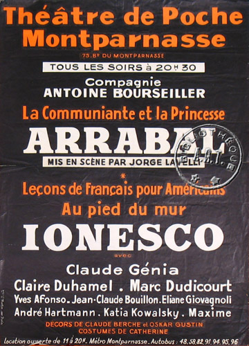 l'affiche originale: Leçons de français pour américains