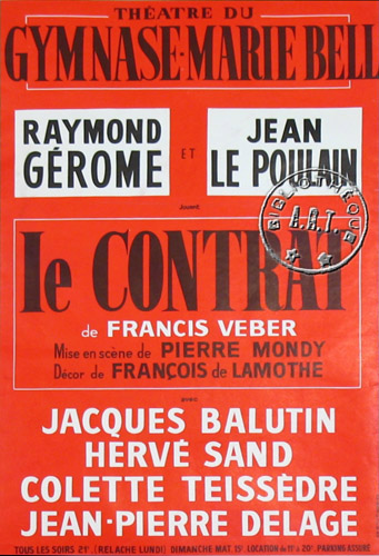 l'affiche originale: Le Contrat