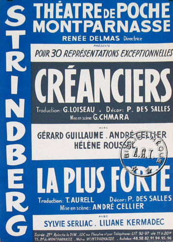 l'affiche originale: Les Créanciers