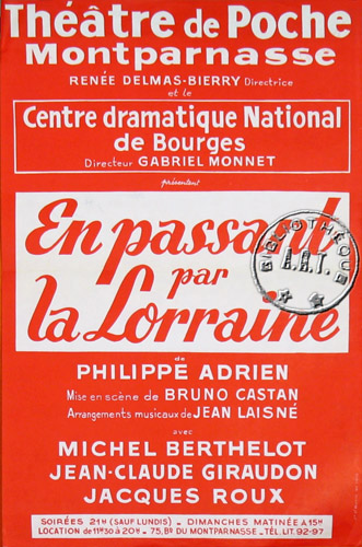 l'affiche originale: En passant par la Lorraine