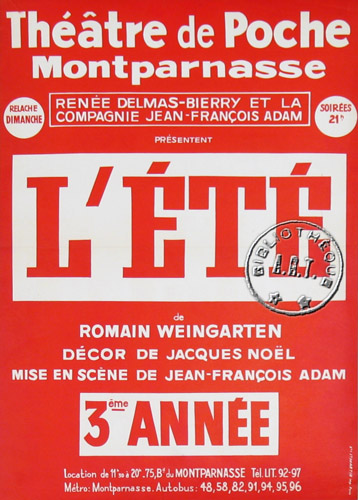 l'affiche originale: L'Été *