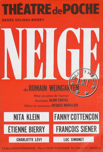 l'affiche originale: Neige *