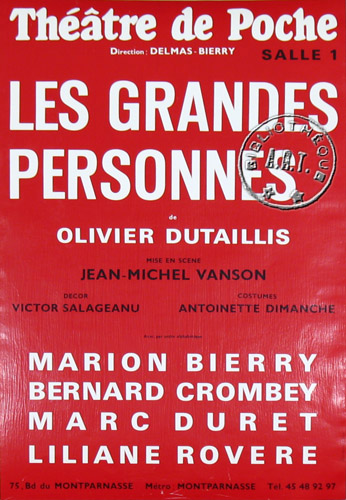 l'affiche originale: Les Grandes personnes