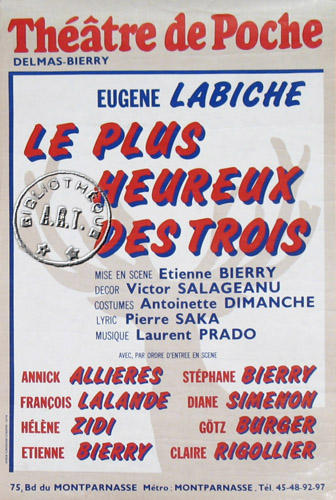 l'affiche originale: Le Plus heureux des trois