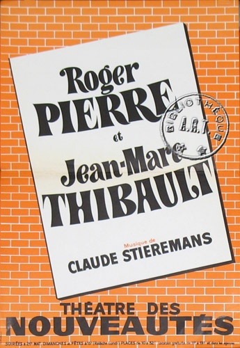 l'affiche originale: Roger-Pierre et Jean-Marc Thibault