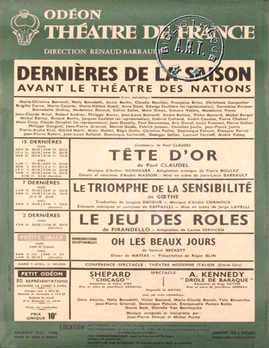 l'affiche originale: Le Triomphe de la sensibilité