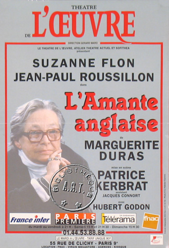 l'affiche originale: L'Amante anglaise