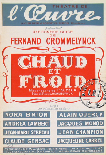 l'affiche originale: Chaud et froid