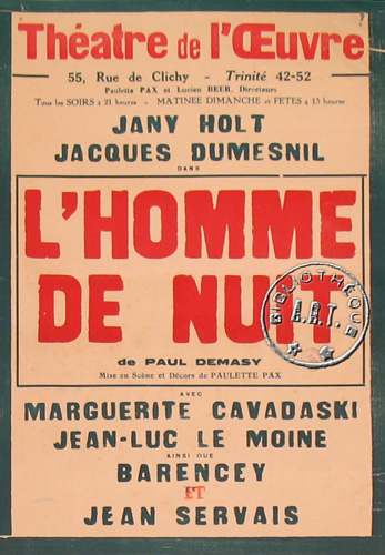 l'affiche originale: L'Homme de nuit