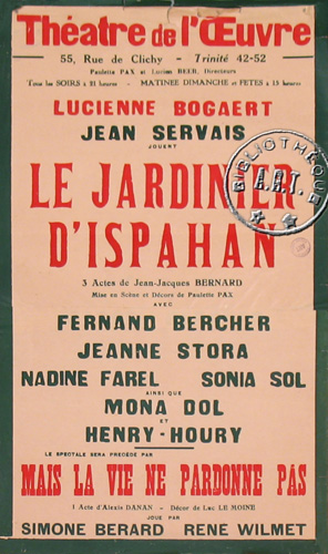 l'affiche originale: Le Jardinier d'Ispahan