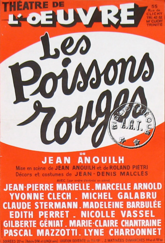 l'affiche originale: Les Poissons rouges *