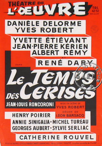 l'affiche originale: Le Temps des cerises