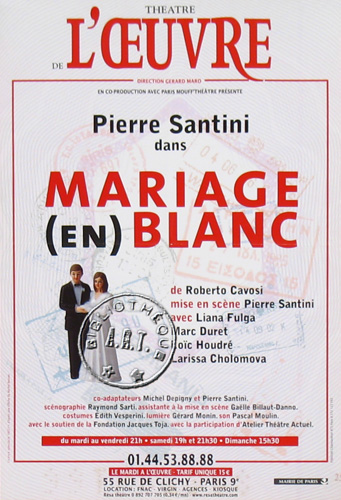 l'affiche originale: Mariage (en) blanc