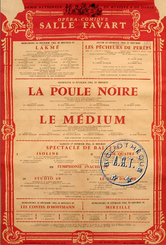 l'affiche originale: Le Médium