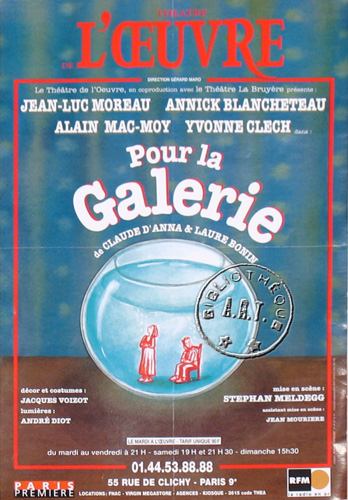 l'affiche originale: Pour la Galerie