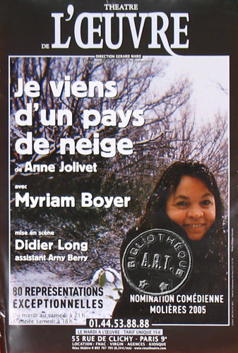 l'affiche originale: Je viens d'un pays de neige
