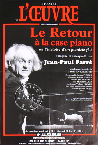 l'affiche originale: Le Retour à la case piano