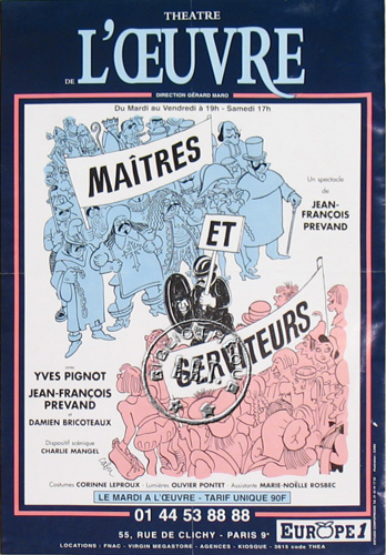 l'affiche originale: Maîtres et serviteurs