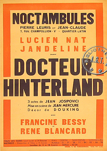 l'affiche originale: Docteur Hinterland