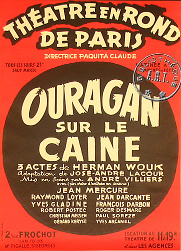 l'affiche originale: Ouragan sur le Caine