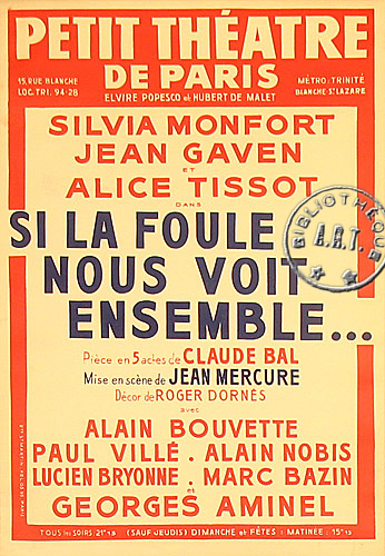l'affiche originale: Si la foule nous voit ensemble ...