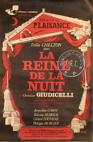 l'affiche originale: La Reine de la nuit