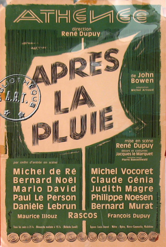 l'affiche originale: Après la pluie