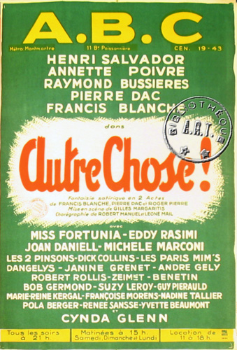 l'affiche originale: Autre chose !