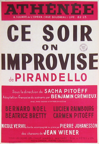 l'affiche originale: Ce soir on improvise