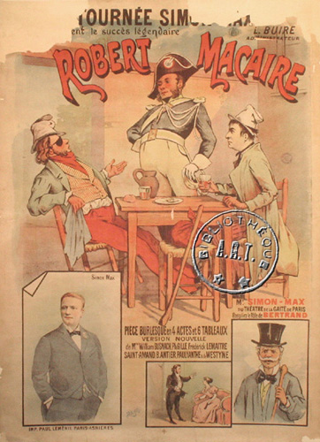 l'affiche originale: Robert Macaire