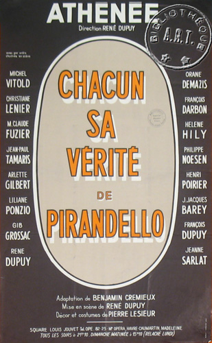l'affiche originale: Chacun sa vérité