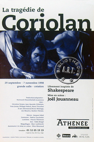 l'affiche originale: La Tragédie de Coriolan