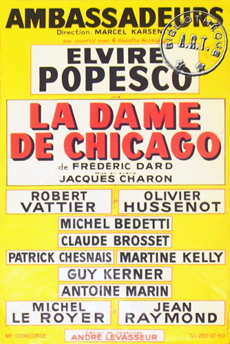 l'affiche originale: La Dame de Chicago