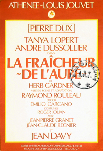 l'affiche originale: La Fraîcheur de l'aube