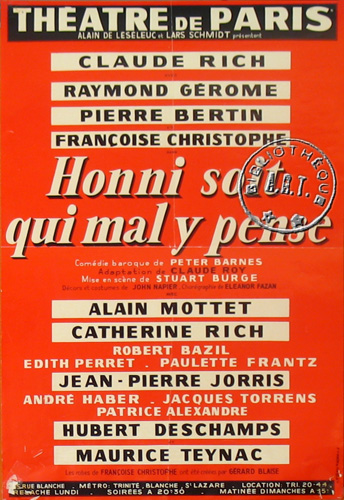 l'affiche originale: Honni soi qui mal y pense