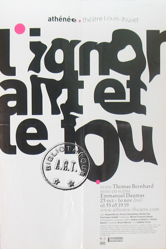 l'affiche originale: L'Ignorant et le fou
