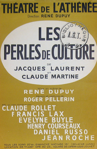 l'affiche originale: Les Perles de culture