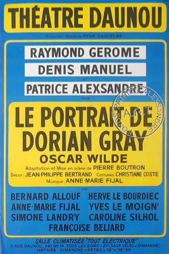 l'affiche originale: Le Portrait de Dorian Gray