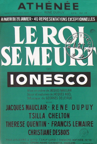 l'affiche originale: Le Roi se meurt
