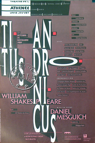 l'affiche originale: Titus Andronicus