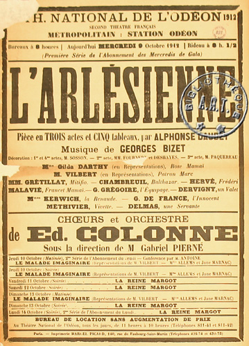 l'affiche originale: L'Arlésienne