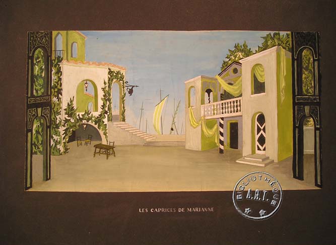 les décors et costumes de Caprices de Marianne (les) de Alfred de MUSSET - 1973